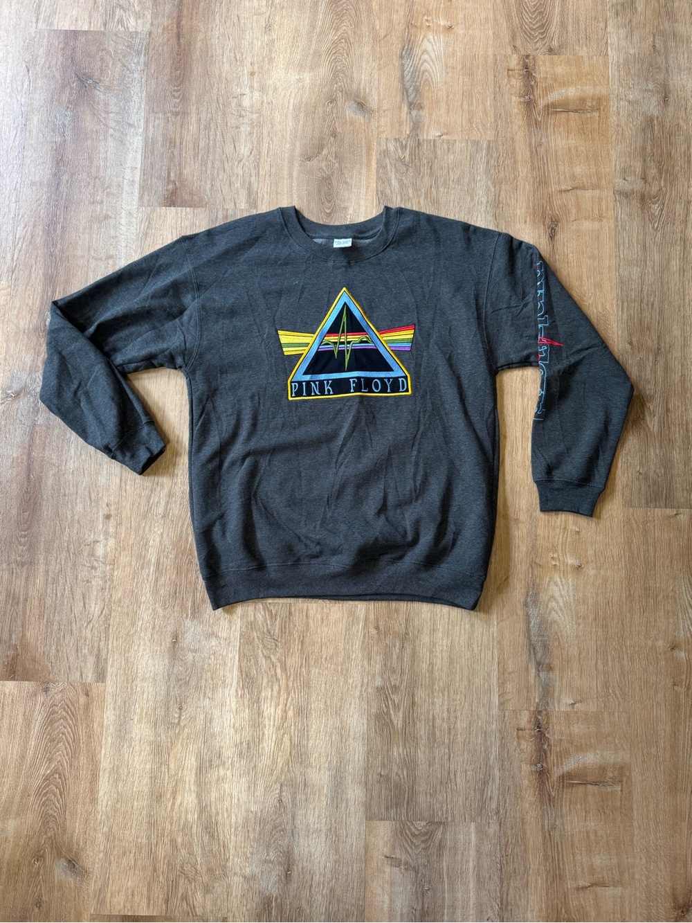 Pink Floyd Black Crewneck Sweatshirt with Prism Graphic